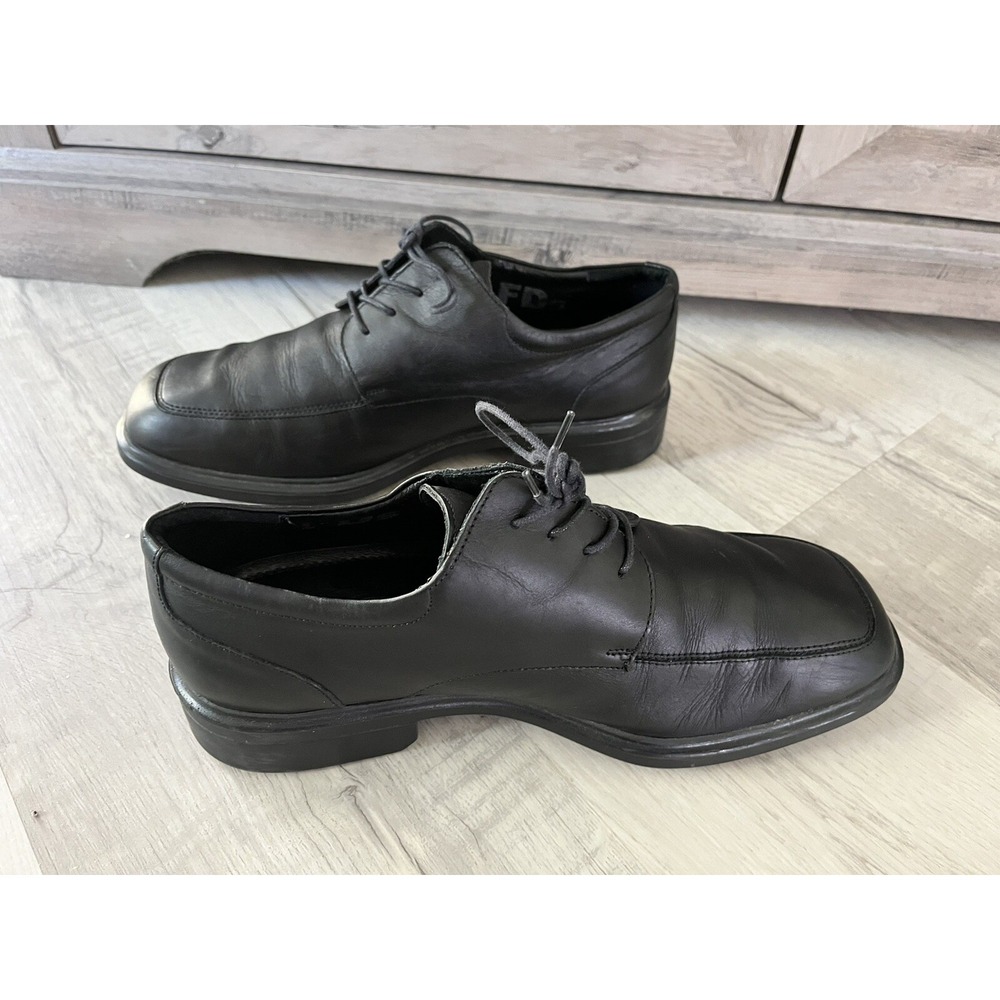 Bostonian Oxford Dress Shoes Non Stop 9/12 XW Black‎ Leather Waterproof Italian - Picture 4 of 10